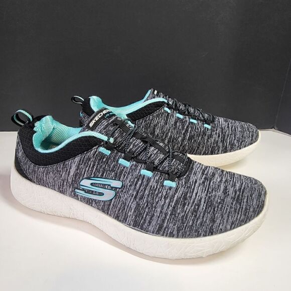 Sketchers Women's Air Cooled Memory Foam Gray & Green  Sneakers - Picture 1 of 10